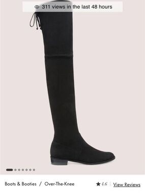 Stuart Weitzman Black Over-the-Knee Suede Boots